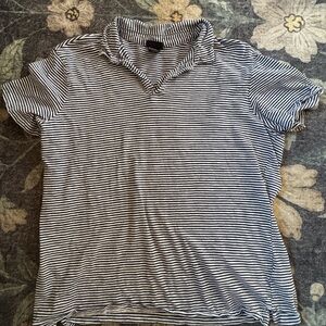 H&M Black and White Striped Shirt